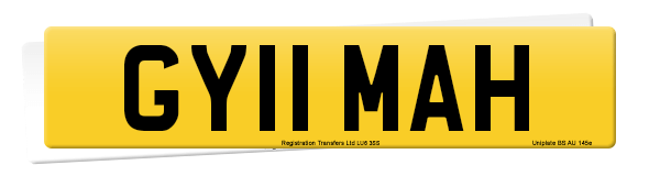 Registration number GY11 MAH